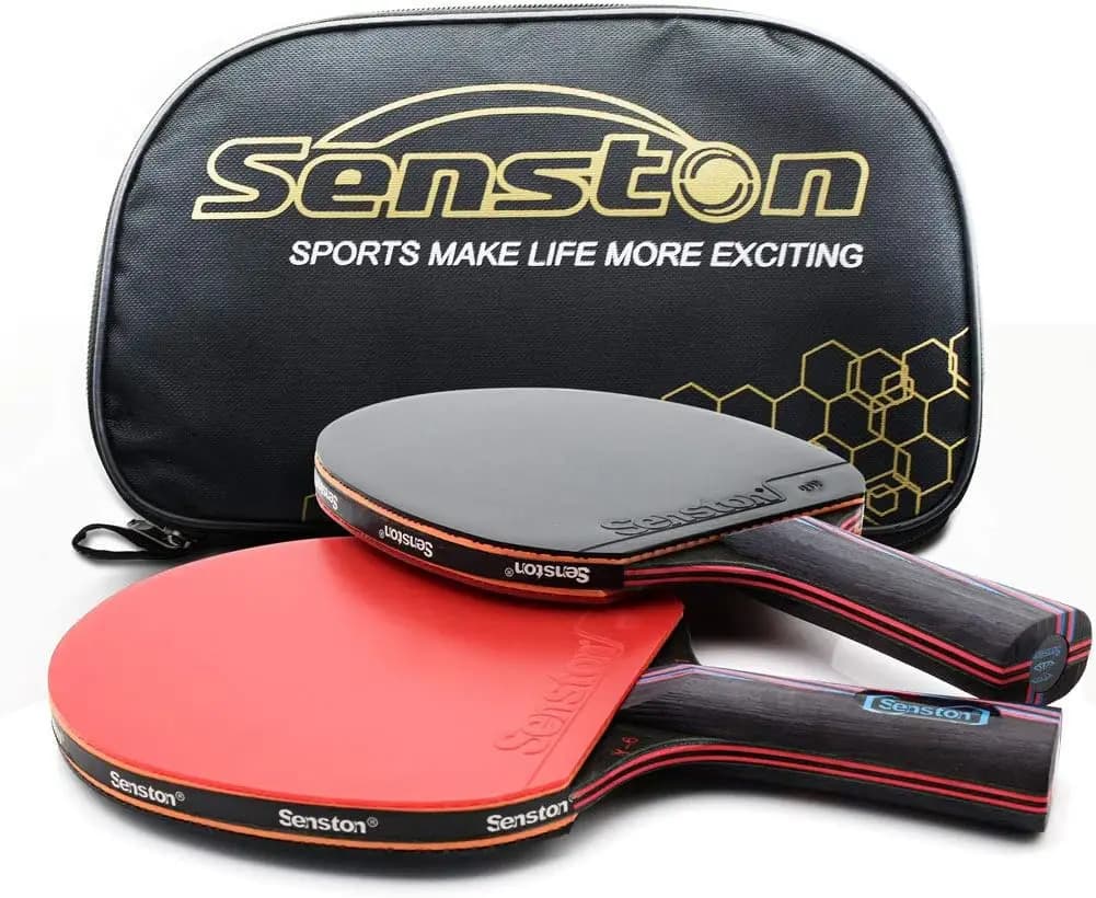 Set di 2 Racchette Professionali da Ping Pong, Racchette da Tennis da Tavolo Avanzate per Giocatori Intermedi con Custodia per Gioco Indoor e Outdoor