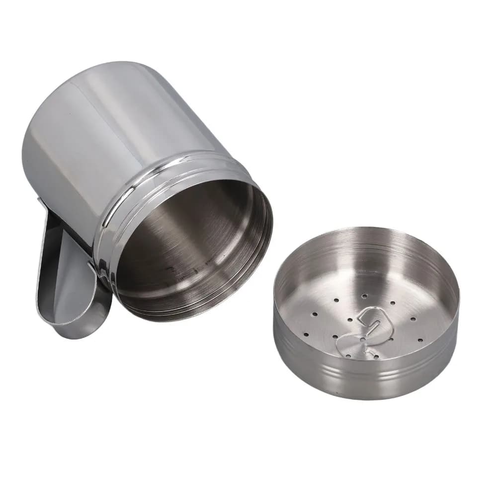 Set di 2 saliere e pepiere in acciaio inossidabile a forma di S e P, a prova di perdite, con manico, lavabili in lavastoviglie