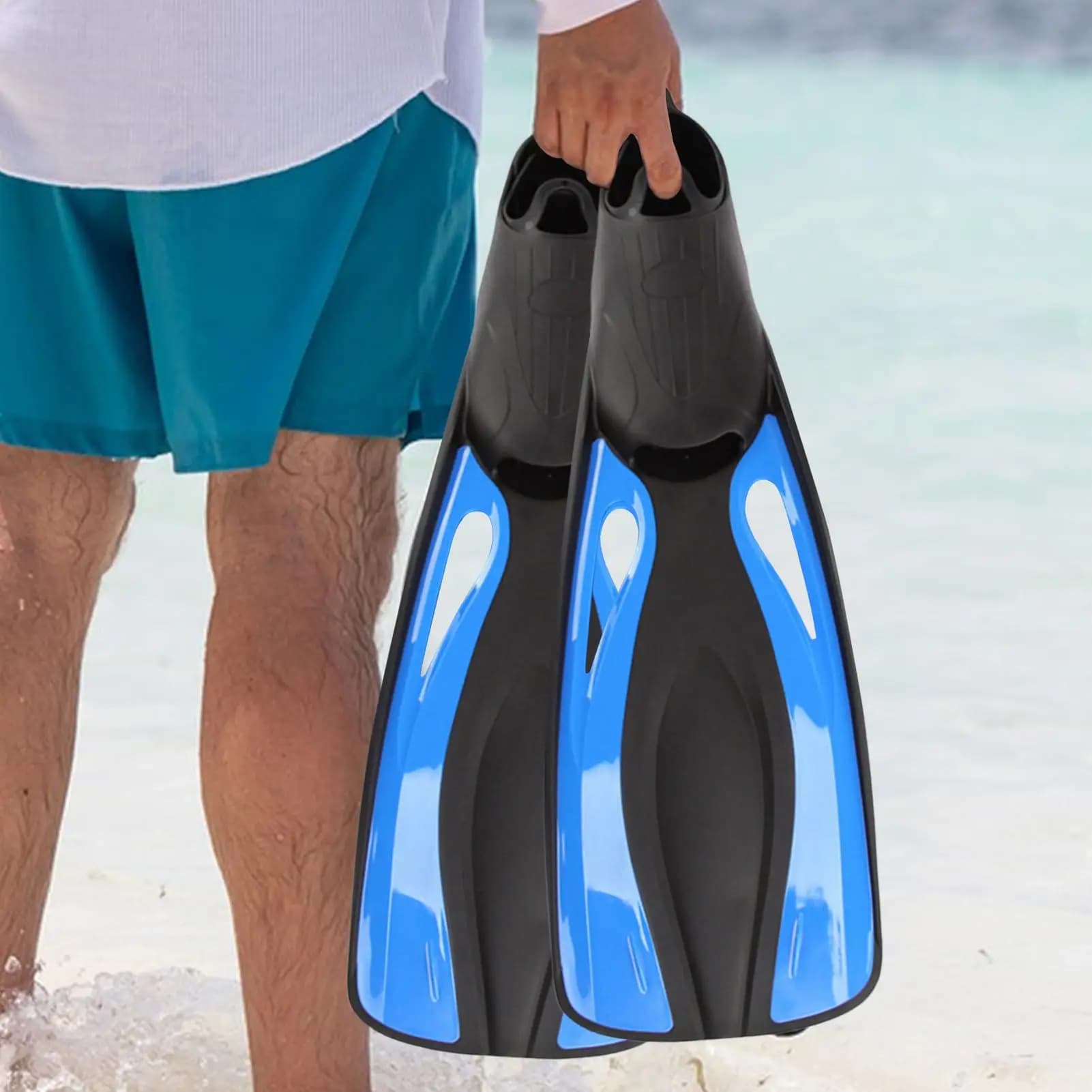 Swim Fins Snorkeling Diving Swimming Adult Flippers 1 Pair Adjustable Diving Flippers Training Equipment For Beach Pool Sea