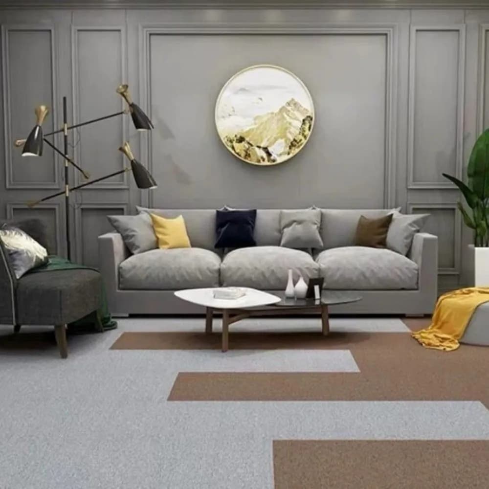 40x40cm Carpet Floor Tiles Sticker Self Adhesive Soft Rug Carpet Tiles Anti Slip Peel and Stick Flooring Mat