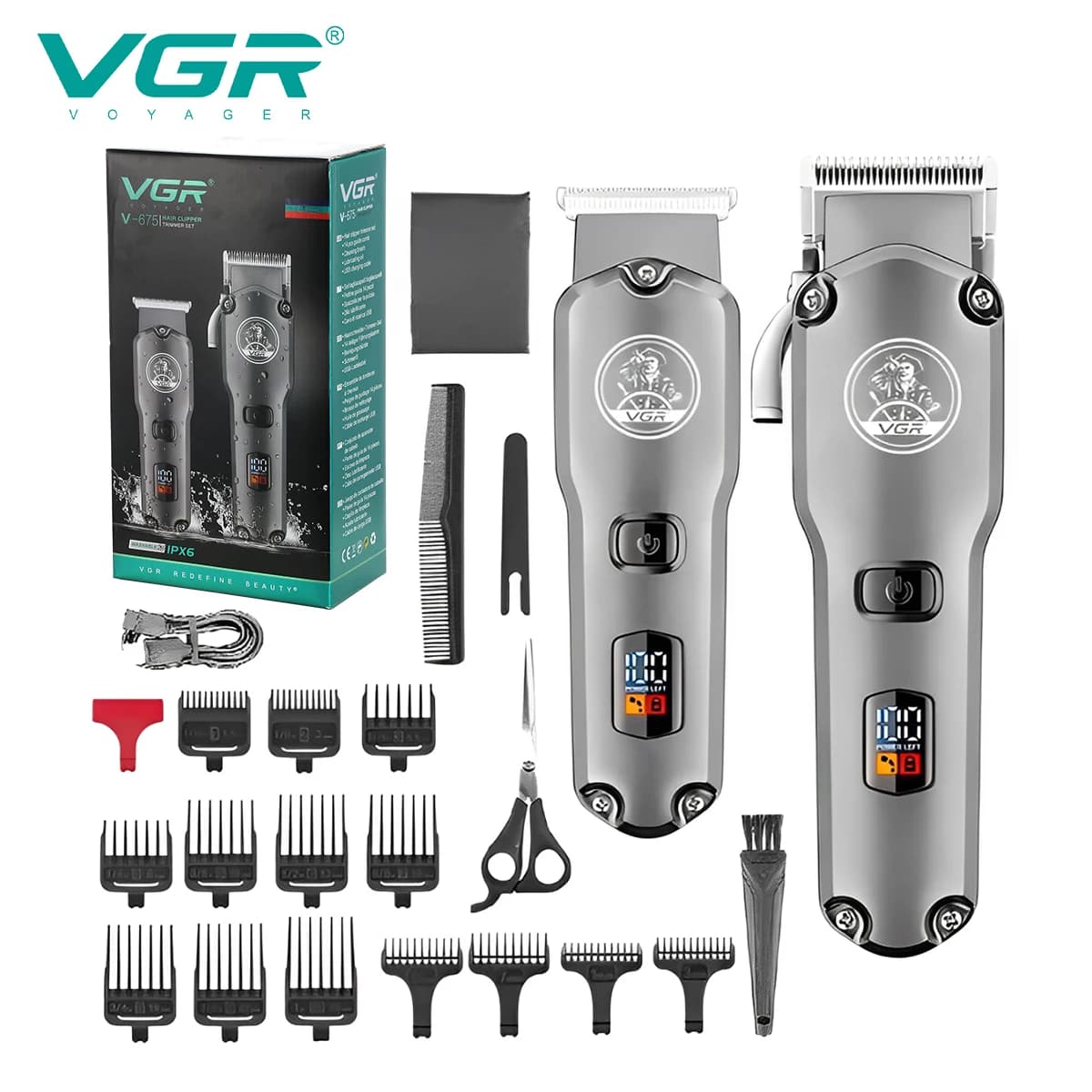 VGR 675 Combined Cordless Original Haircuts for Men Washable Electric Haircuts for Beard Rechargeable Haircut Machine