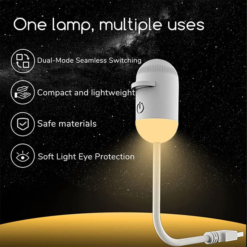 Mini Proiettore di Stelle Galattiche, Luce Notturna 2-in-1, Lampada Atmosfera per Casa e Auto, Perfetta come Regalo per Bambini