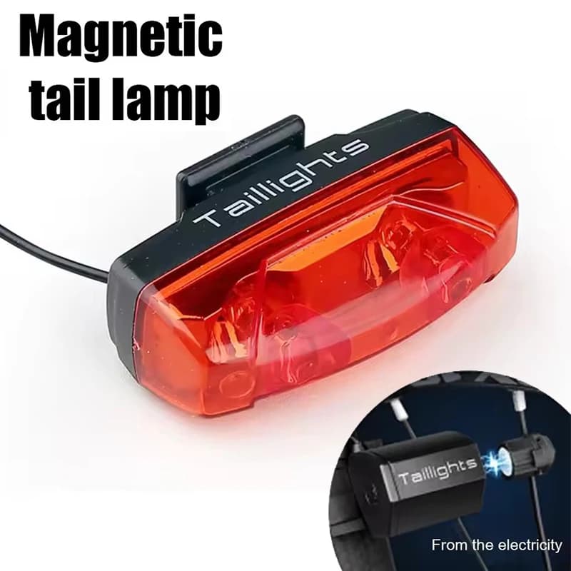Fanale posteriore per bicicletta Nessuna batteria richiesta Generazione di energia magnetica Lampada per bici Fanale posteriore Luce a induzione magnetica autoalimentata