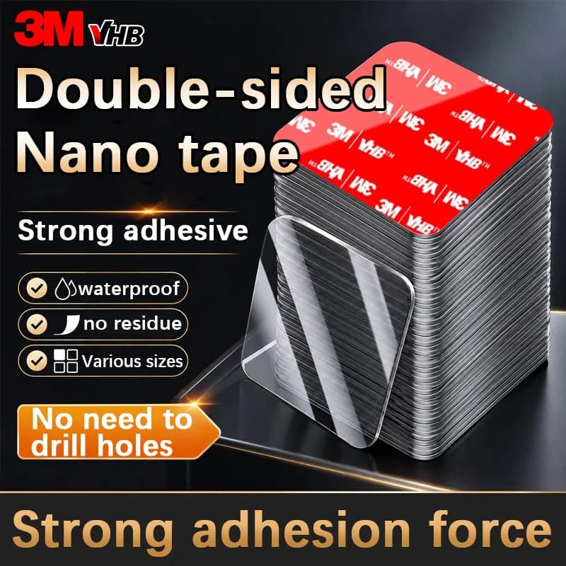 3M VHB Double Sided Adhesive Tape High Strength High Adhesion Acrylic Transparent Residue Free Heat Resistant Nano Tape Sheet