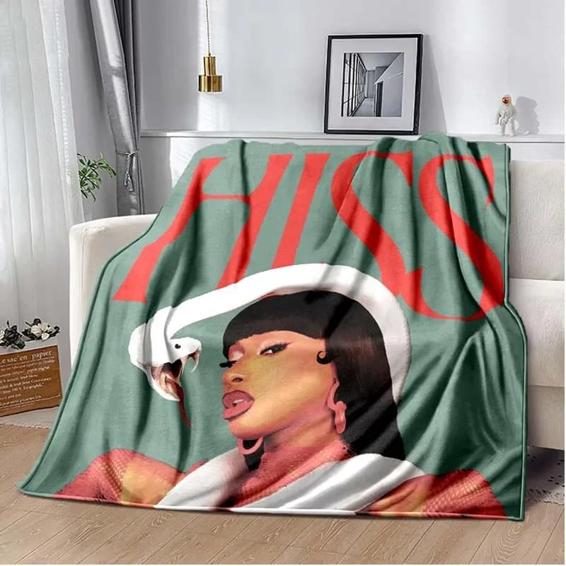 Megan-Thee-Stallion HISS coperta, divano Bde auto soggiorno camera da letto coperte, Decke,frazad,coperta