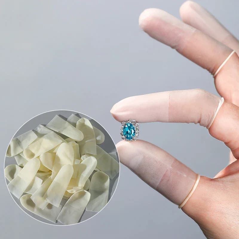 50pcs Disposable Latex Finger Cots Rubber Non-slip Anti-static Fingertip Protector Gloves Nail Art Tools