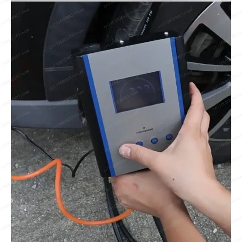 Compressore d'Aria per Auto Completamente Automatico da Parete 12V con Display Digitale e Manometro per Gonfiaggio e Sgonfiaggio Pneumatici