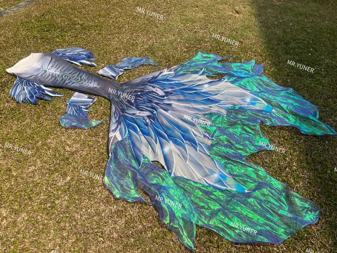 Coda di Sirena Originale Grande per Coppia, Costume da Sirena per Acquario, Performance Subacquea, Allenamento Personalizzato