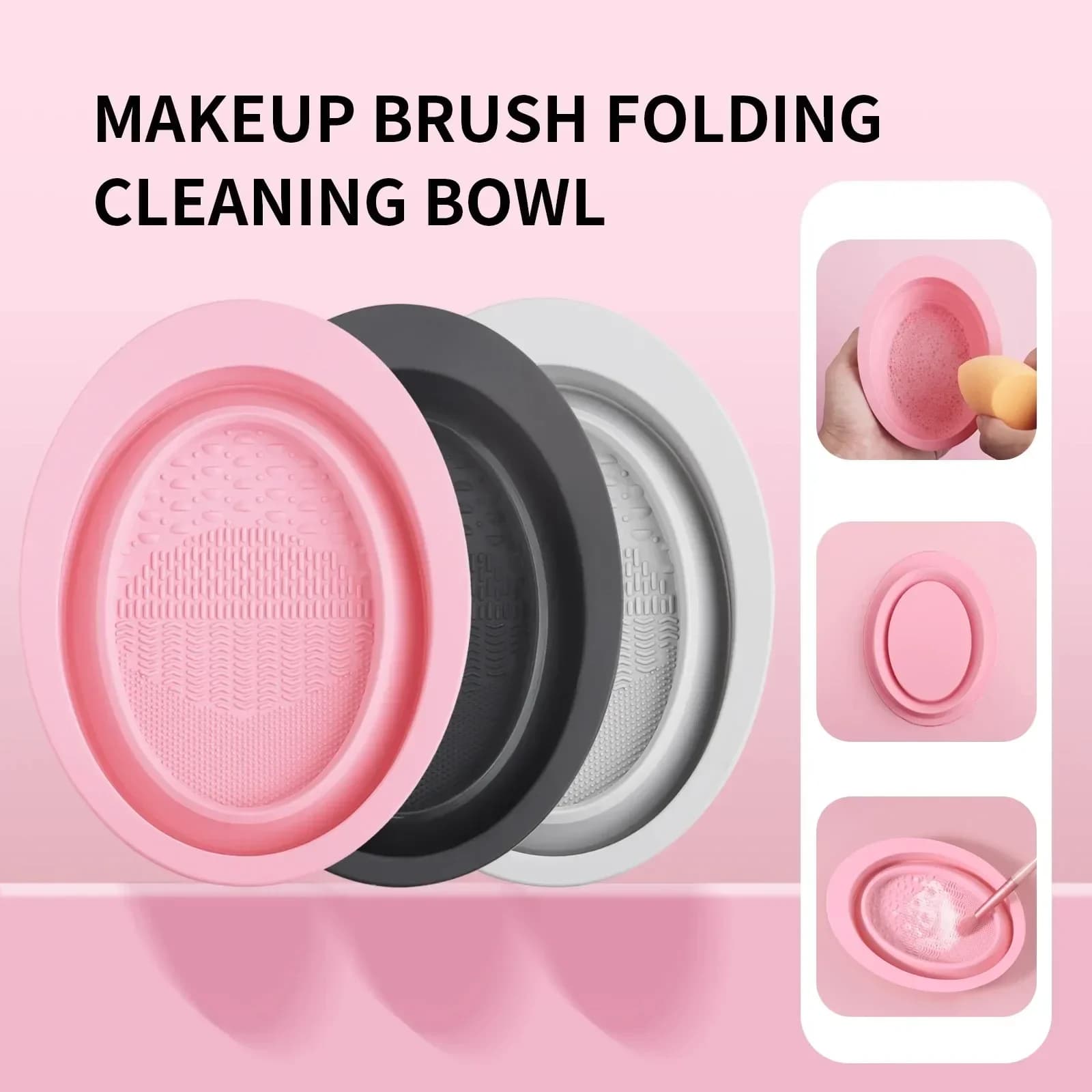 New Colorful Silicone Brush Cleaner for Makeup Brushes and Sponges, for Fondotinta and Umbrella