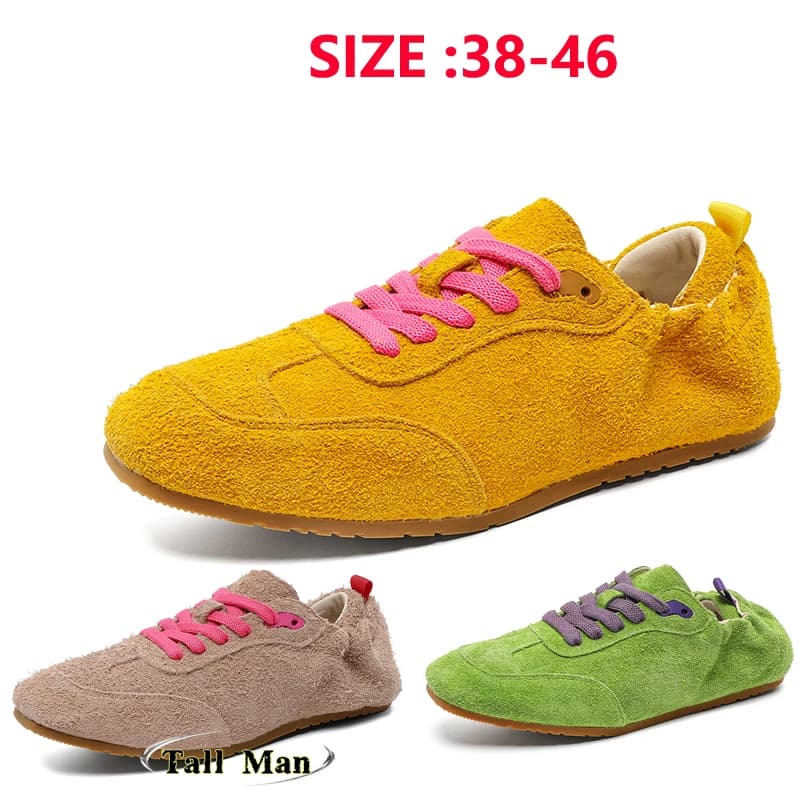Scarpe per il tempo libero Moda Traspirante Sport da uomo Escursionismo Sneakers gialle verdi Taglie forti 38-46
