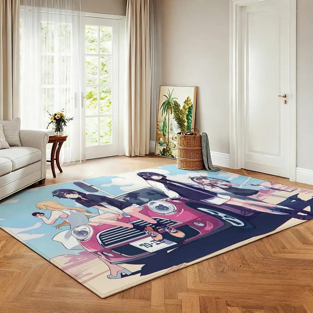 Tappetino per pavimento Anime B-Bakemonogatari, tappetino per porta d'ingresso in morbida flanella, tappetino antiscivolo assorbente per bagno e camera da letto