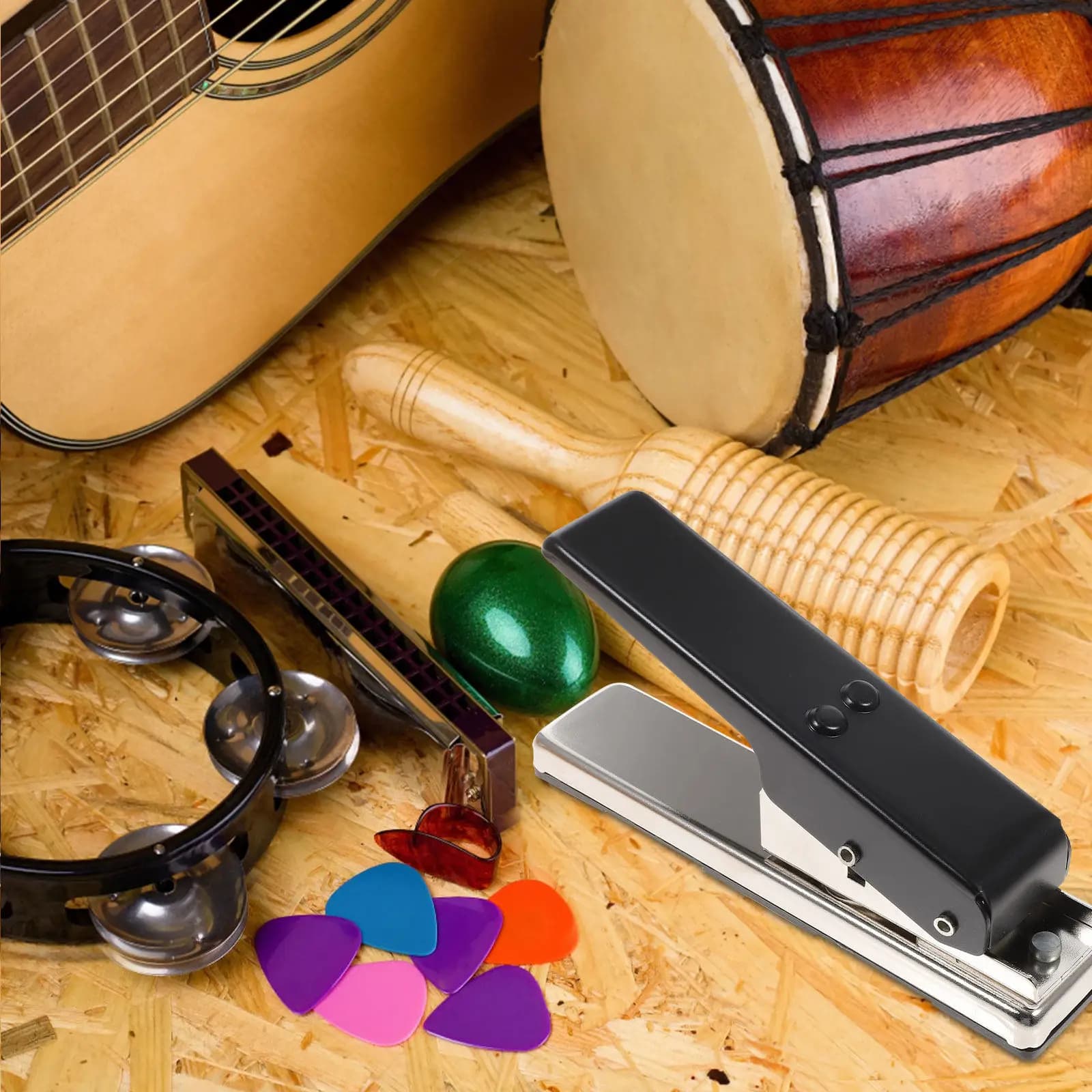 Strumento per la creazione di plettri per chitarra, per plettri personalizzati fai-da-te, taglia carte di credito, carte regalo, chiavi d'hotel, in ABS, PVC, celluloid, Derlin