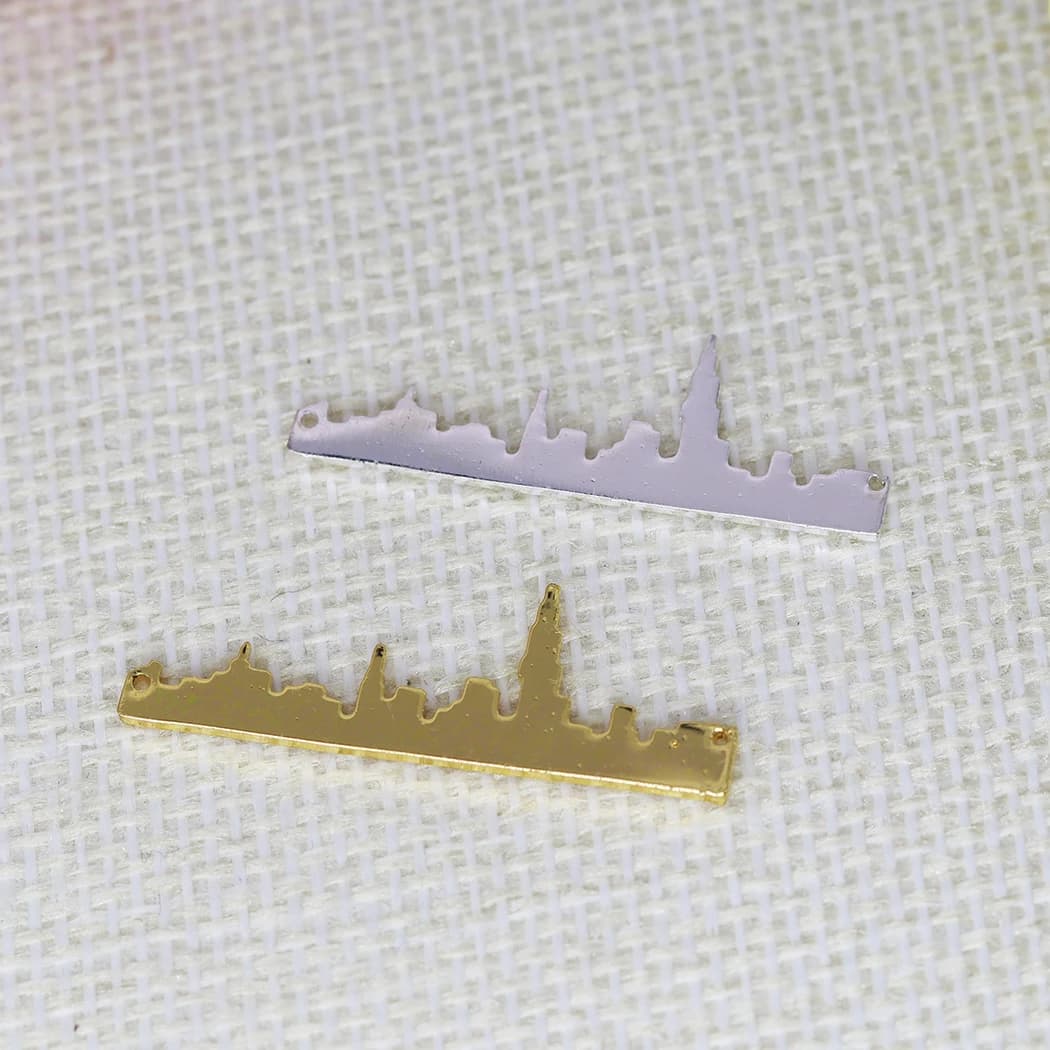 5 pezzi USA American New York City ciondolo regalo in acciaio inossidabile fai da te per donna uomo ciondolo con ciondolo per risultati di gioielli braccialetto