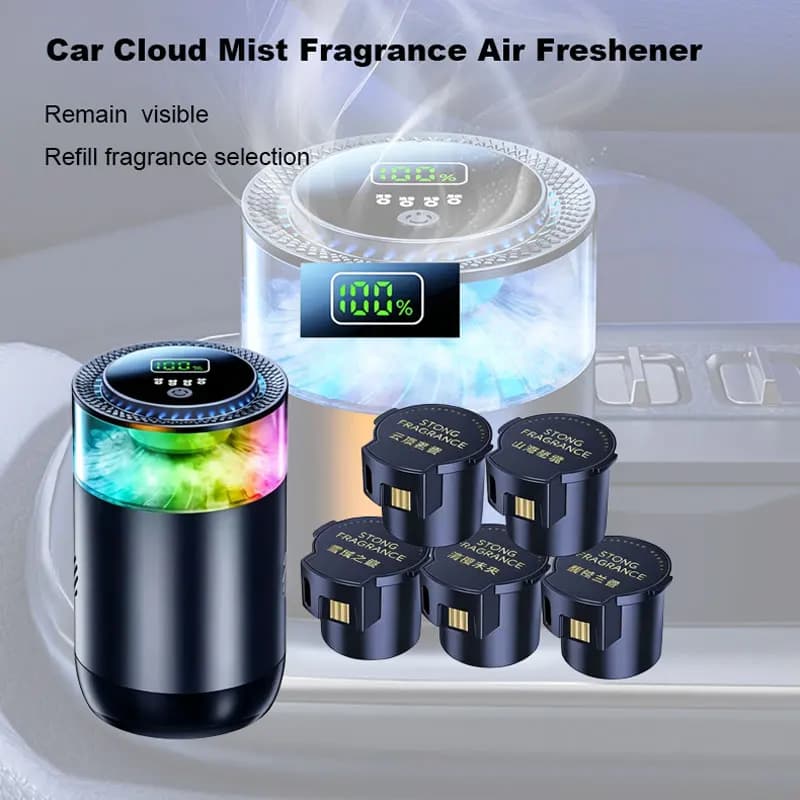 Aroma for Car Deodorant for Environment Creative Vehicle Diffuser Environmental Light Cloud Fog Aroma fragrance for electric car Good smell Gift for home