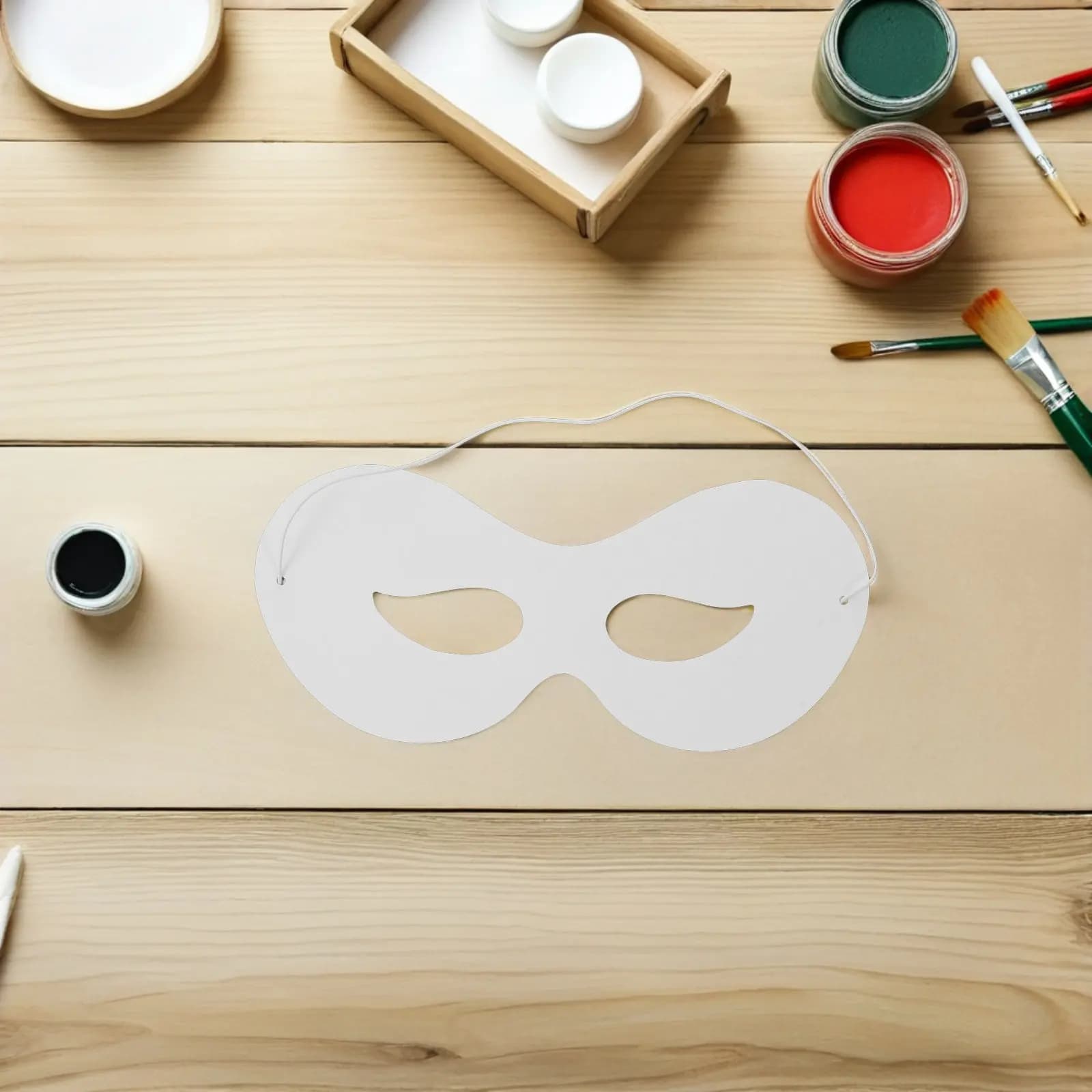 Set di 40 Maschere Bianche per Decorare, Maschere in Carta da Colorare per Feste, Scuola e Progetti Artistici