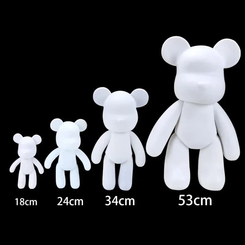 Graffiti fai-da-te Dipinto Fluido Orso violento Ornamenti per il corpo bianco Modello Creativo Decorazioni per il desktop di casa Giocattoli fatti a mano per figurine di bambole