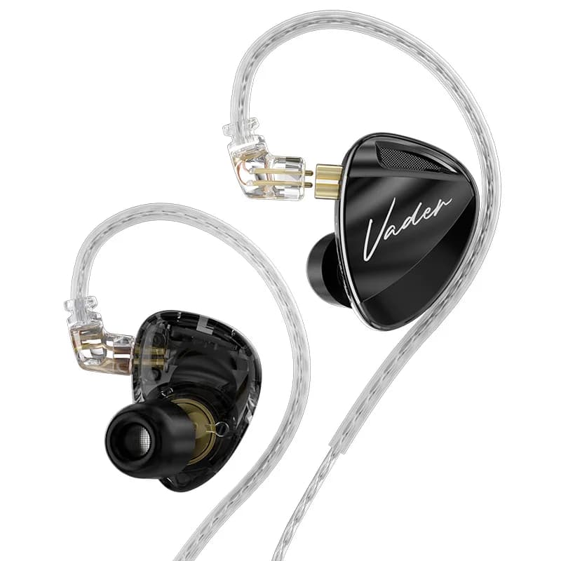 KZ Vader Auricolari intrauricolari dinamici a triplo driver Cuffie bilanciate ad alta risoluzione Auricolari sportivi HIFI Cavo placcato argento