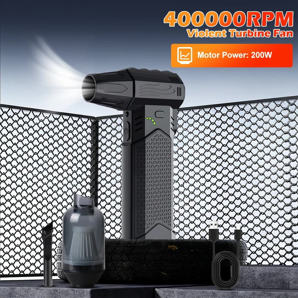 Per auto camper camion rimorchio pulizia strumento ventilatore a getto spolverino elettrico ventilatore turbo portatile ventilatore violento senza spazzole auto 2 in 1