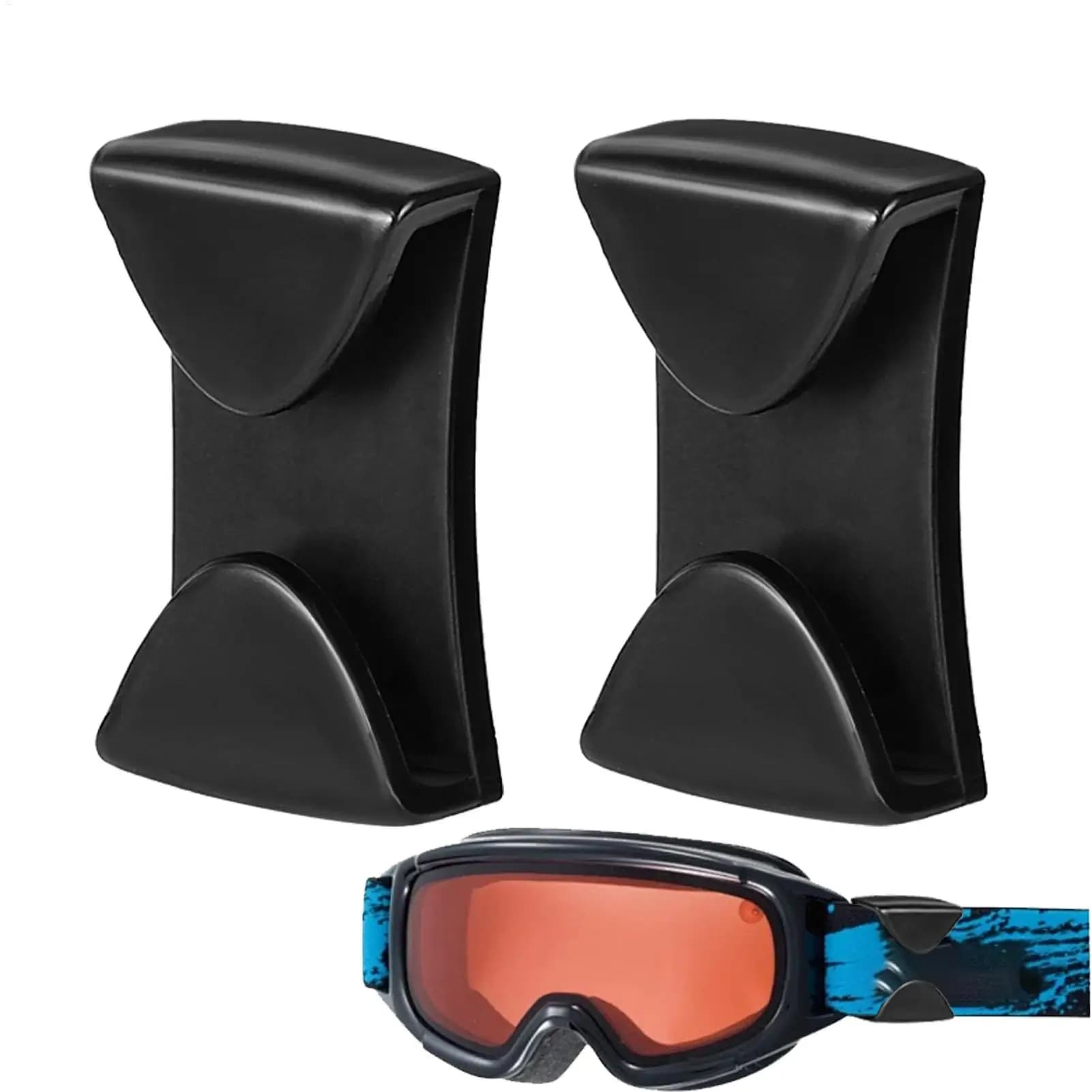 Clip per Occhiali da Sci 2 Pezzi/Set, Supporto per Occhiali da Sport Invernali, Cinghie Laterali con Fibbie per Sci e Sport