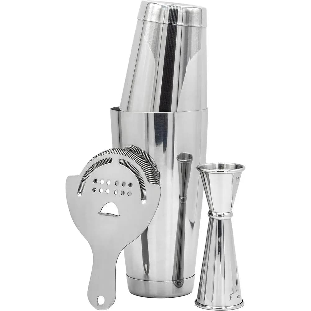 Set Premium per Cocktail: Shaker Boston Pesato, Colino Hawthorne, Jigger Giapponese
