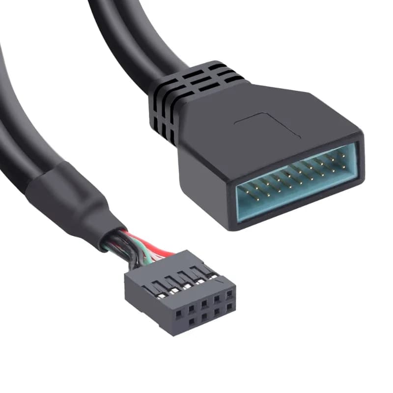 Convertitore connettore pannello frontale USB 2.0 da 9 pin a USB 3.0 da 19 pin USB 3.0 da 19/20 pin a USB 2.0 9 pin Header da maschio a femmina