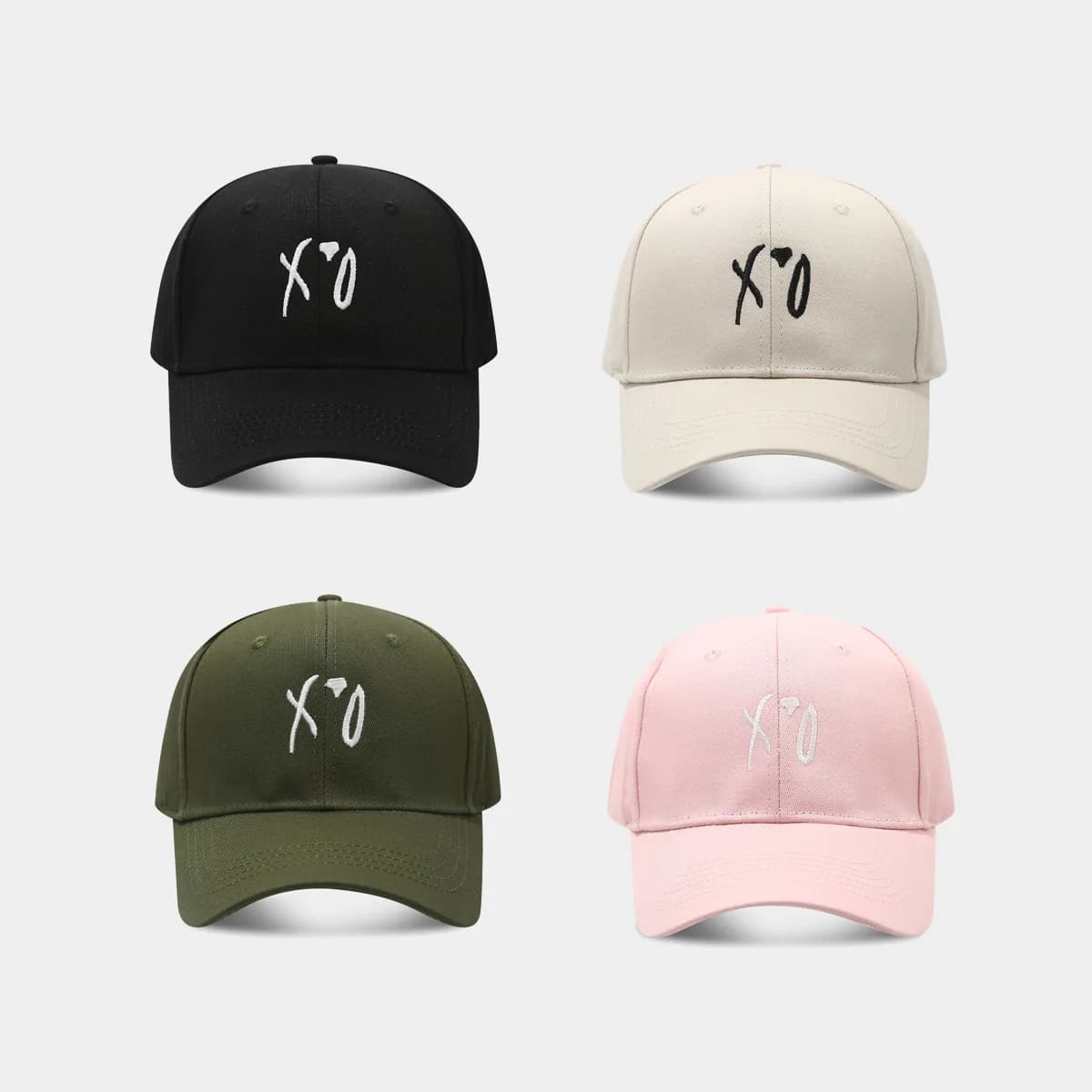 New Couple Baseball Cap XO Letters Embroidered Casual Duckbill Hats Outdoor Sport Men Women Sunscreen Cotton Caps