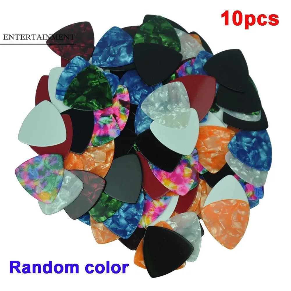 10 pezzi Triangolo 0,46 mm Strumenti Accessori per chitarra in celluloide Plettro per chitarra