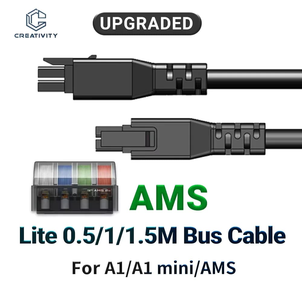 Cavo di prolunga OEM a 4 pin Upgrade Bamboo Lab AMS Lite 0.5M/1M/1.5M con connettori maschio per stampanti 3D A1/A1 mini