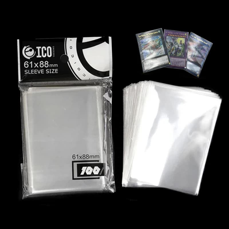 200 pz (2 Confezioni) 65*90mm Custodia per carte Carte Protector Magic Killers of Three Kingdom Football Star Card Giochi da tavolo trasparenti ZXH