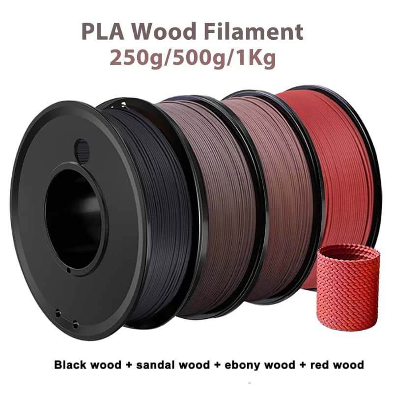 3D Printer from 1.75 mm Ebony Wood Filament PLA 250g 500g 1Kg Pla Pink Ebony Red Sandalwood Wood Sublimation 3D Printing Material Thread