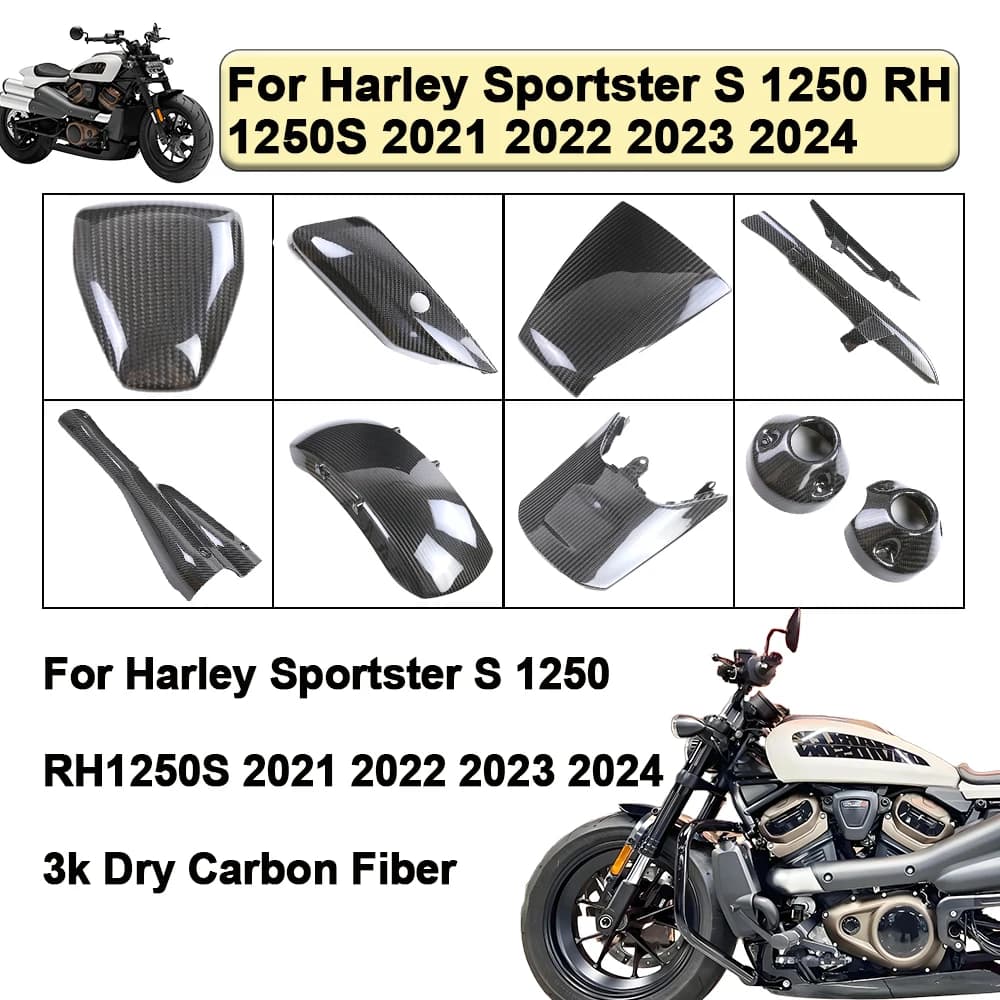 Per Harley Sportster S 1250 RH1250S 2021 2022 2023 2024 Casco In Fibra di Carbonio Copertura Protettiva Telaio Pannello Laterale Carenatura Del Motociclo
