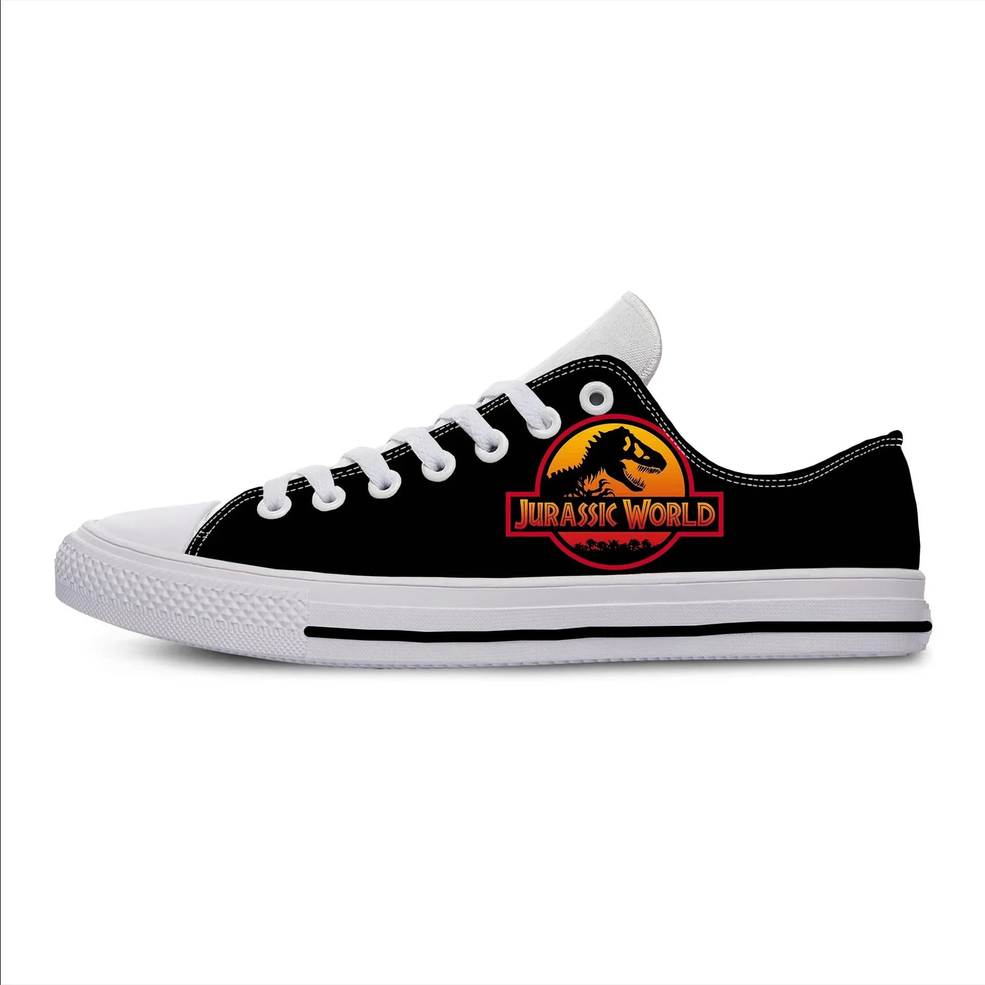 Hot Jurassic Park Movie Dinosaur Anime Cartoon Casual Shoes Lightweight Men Women Sneakers Low Top Breathable Summer Board Shoes