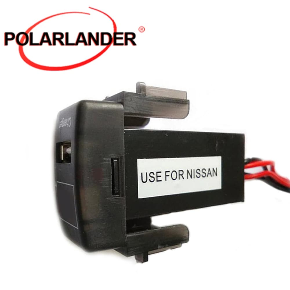 USB car charger with 3M thermometer sensor - ABS flame retardant 2.1A for vehicle modification