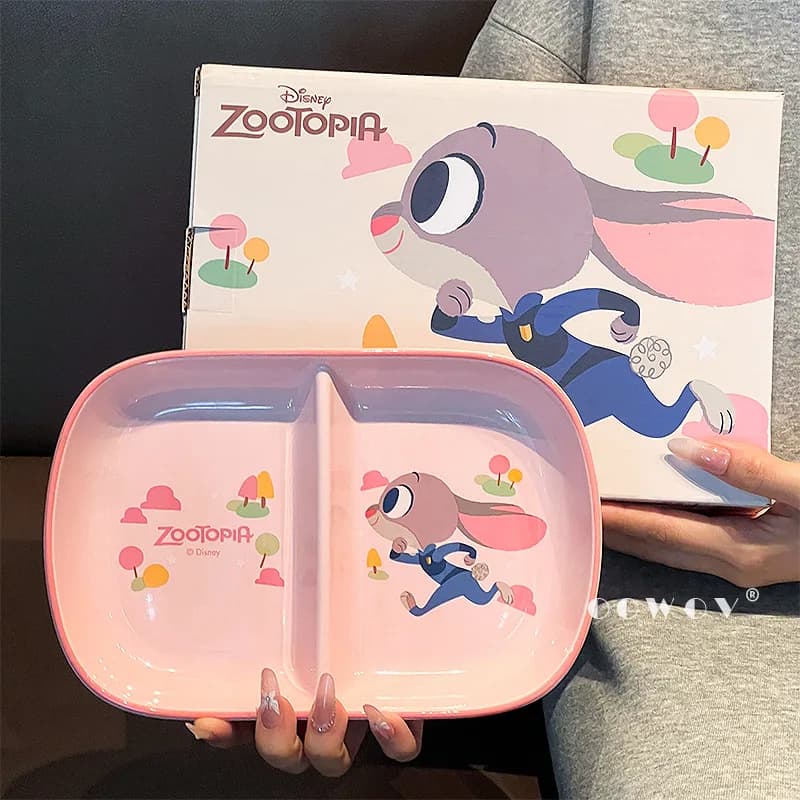 Disney Zootopia ceramic plate, aesthetically pleasing dish for weight loss, ideal for home, ideal gift for adults and children