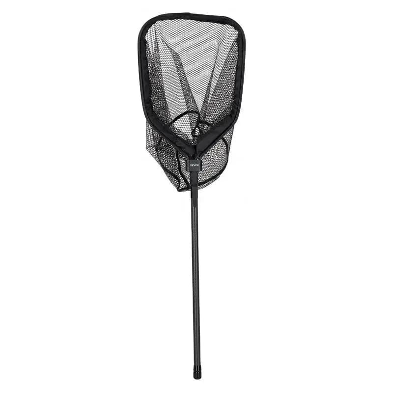 Rete da pesca, reti pieghevoli con manico telescopico, attrezzatura da pesca portatile leggera in fibra di carbonio, rivestita in nylon e PVC, resistente e rispettosa degli animali marini, per kayak, barca, riva, laghetto, regalo per uomo