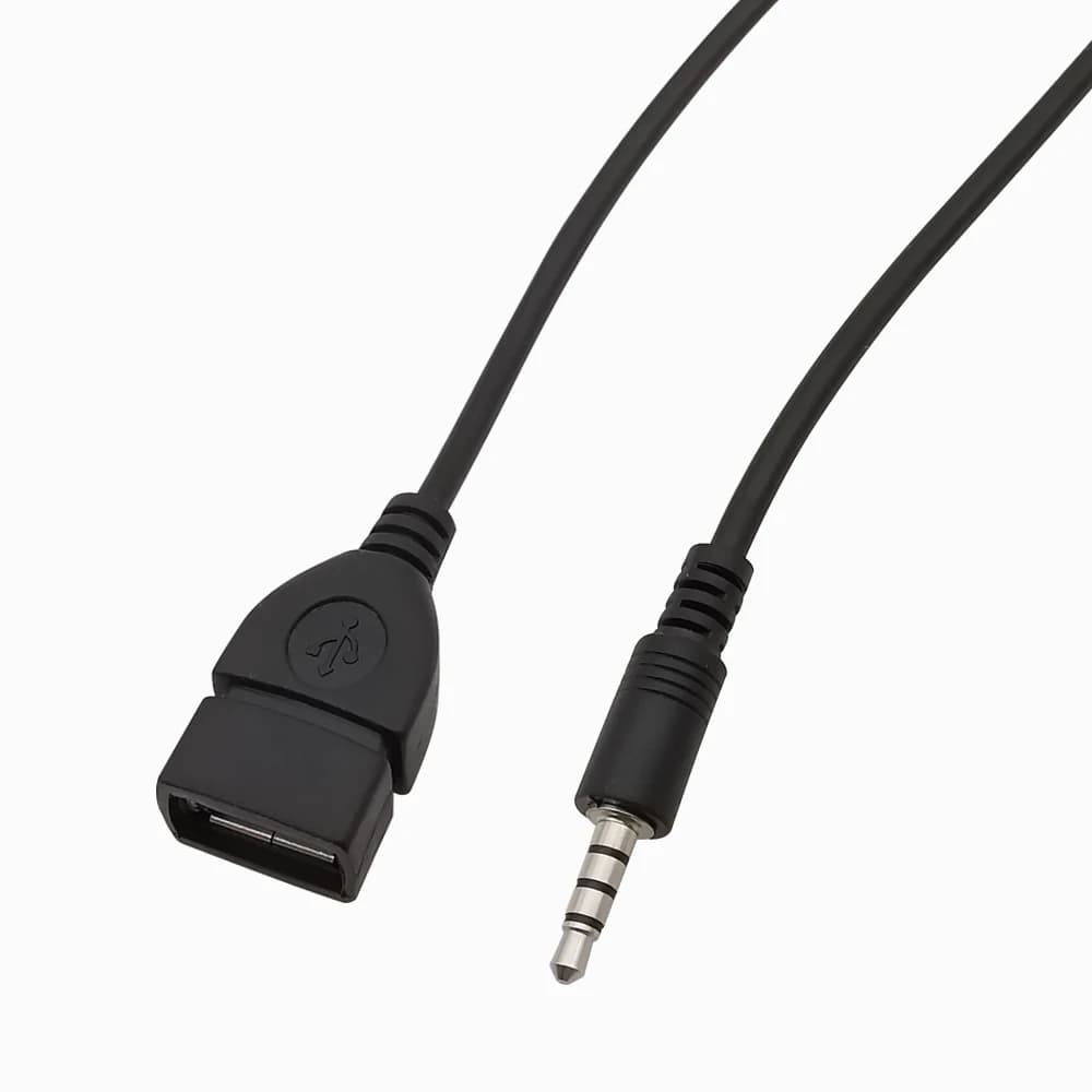 Spina jack audio AUX maschio da 3,5 mm a cavo convertitore USB 2.0 femmina Linea di conversione audio da 15 cm Linea AUX per auto