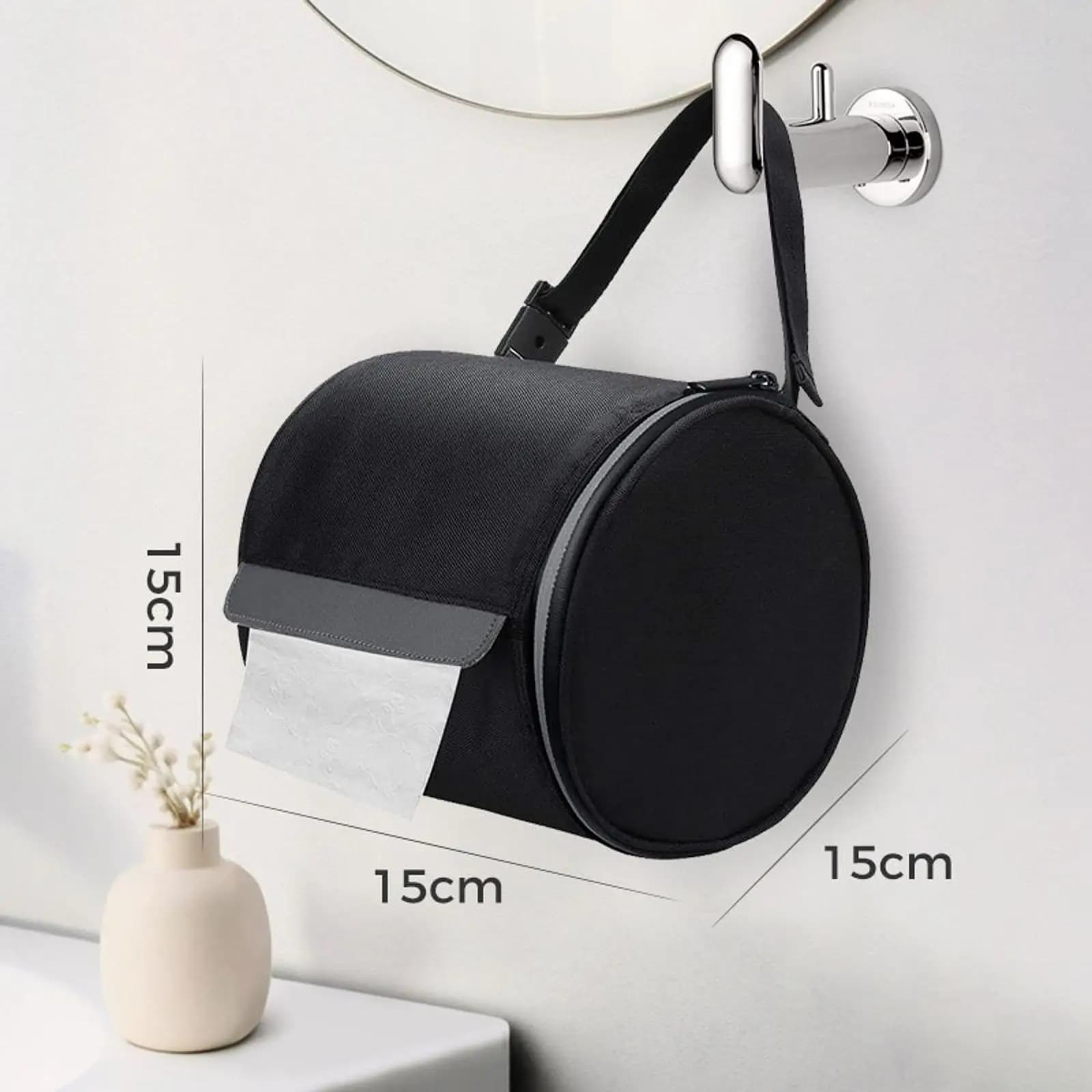 Hanging Toilet Paper Holder Storage Bag Portable Container Foldable Toilet Paper