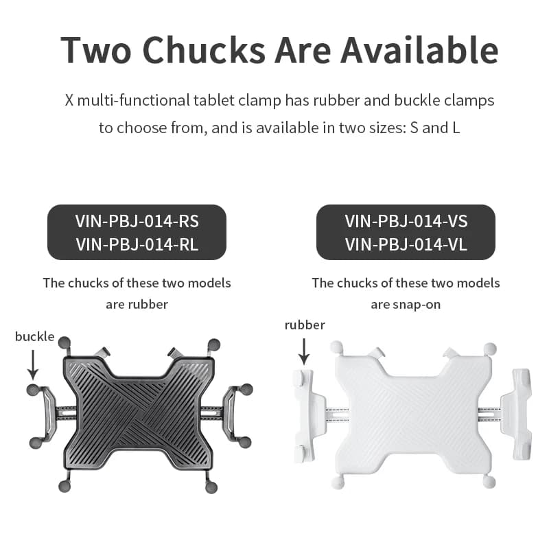 X-Shaped Multi-Functional Tablet Holder with 1.5" Ball Head Base Compatible with RAM VIN C Sizes