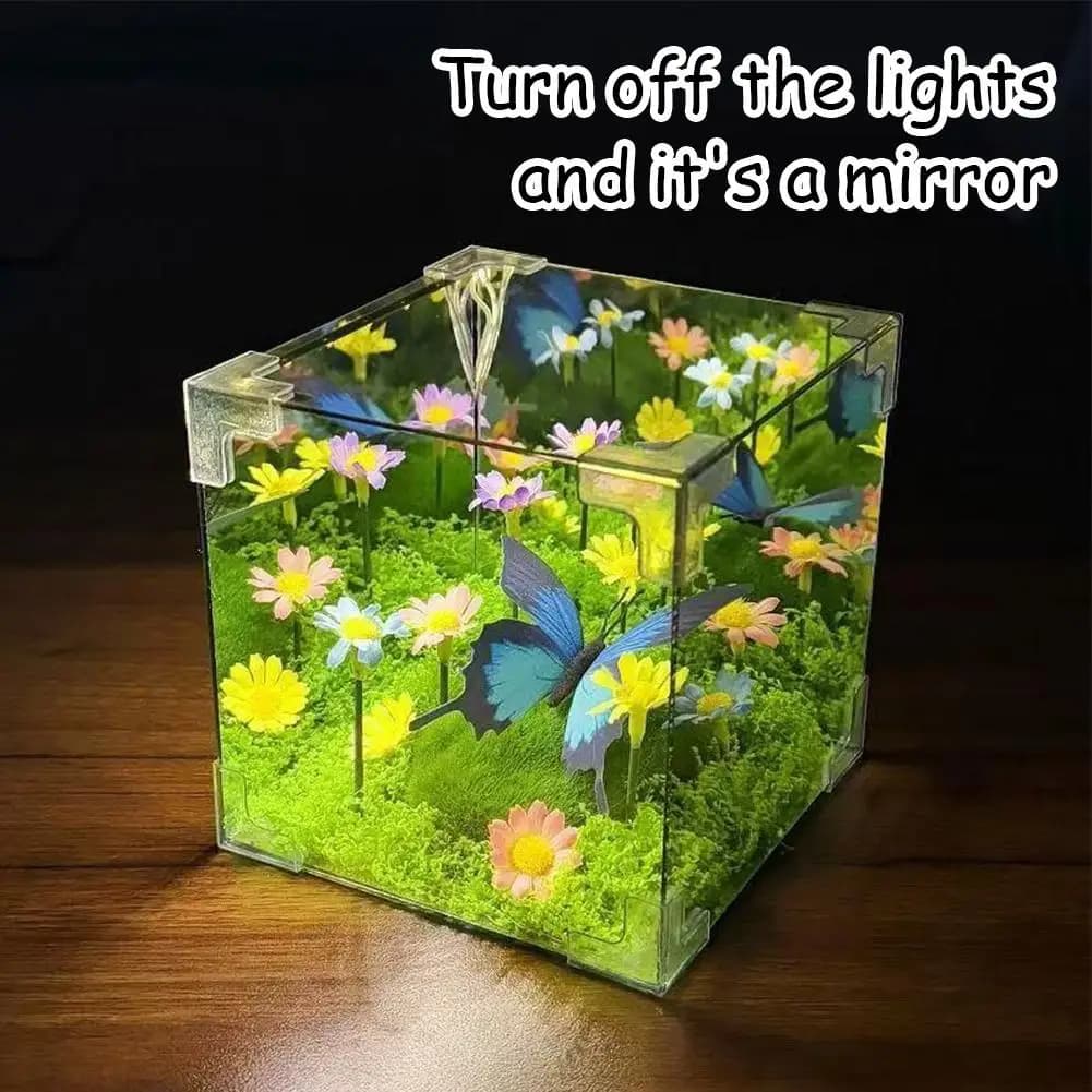 Luce Notturna Artigianale Fai-da-Te Ispirata a Il Mago di Oz, Delicata Luce Notturna a Forma di Farfalla Primaverile, Decorazione Creativa per Camera da Letto e Sonno