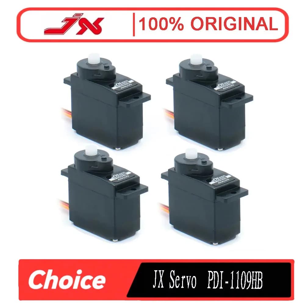 4 pezzi JX Servo PDI-1109HB: mini servo digitale da 9 g con ingranaggi in plastica e motore con nucleo in metallo, ideale per aerei RC, elicotteri, ca
