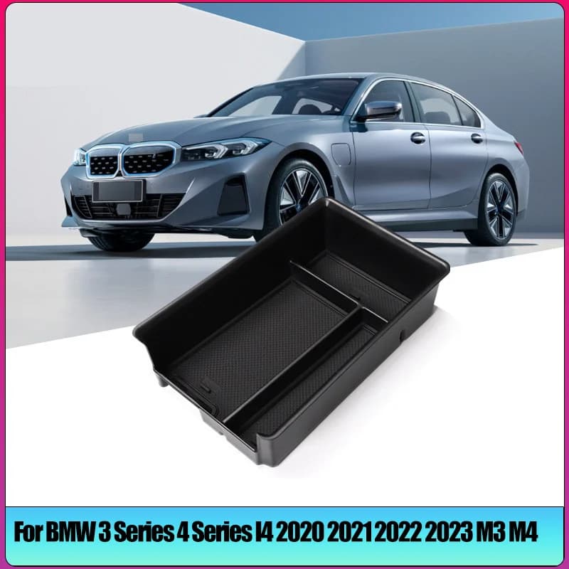 Auto Bracciolo Scatola di Immagazzinaggio Console Centrale Vassoio Organizer Accessori Per BMW Serie 3 Serie 4 I4 2020 2021 2022 2023 M3 M4