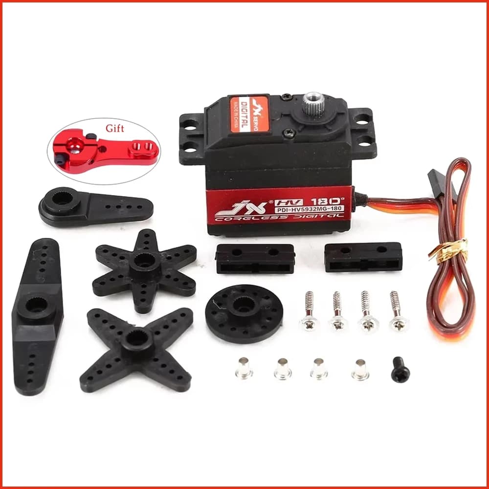 JX PDI-HV5932MG 30KG grande coppia ad alta tensione 180 gradi sterzo Servo digitale per RC auto barca Robot elicottero Quadcopter giocattolo