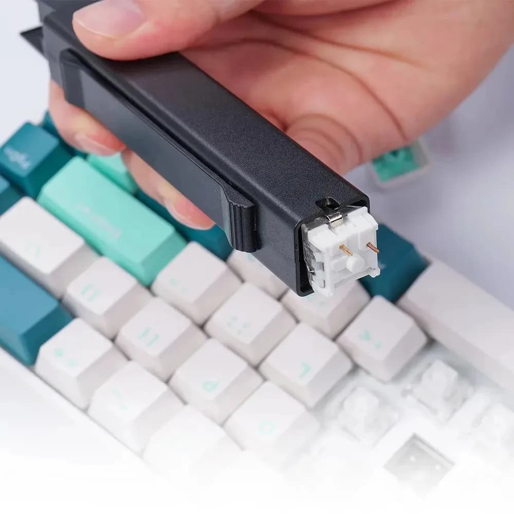 Estrattore per tastiera 2 in 1, regolatore per copritasti, estrattore per interruttore portatile, per il fissaggio dell'azione della tastiera meccanica, strumenti di pulizia fai da te