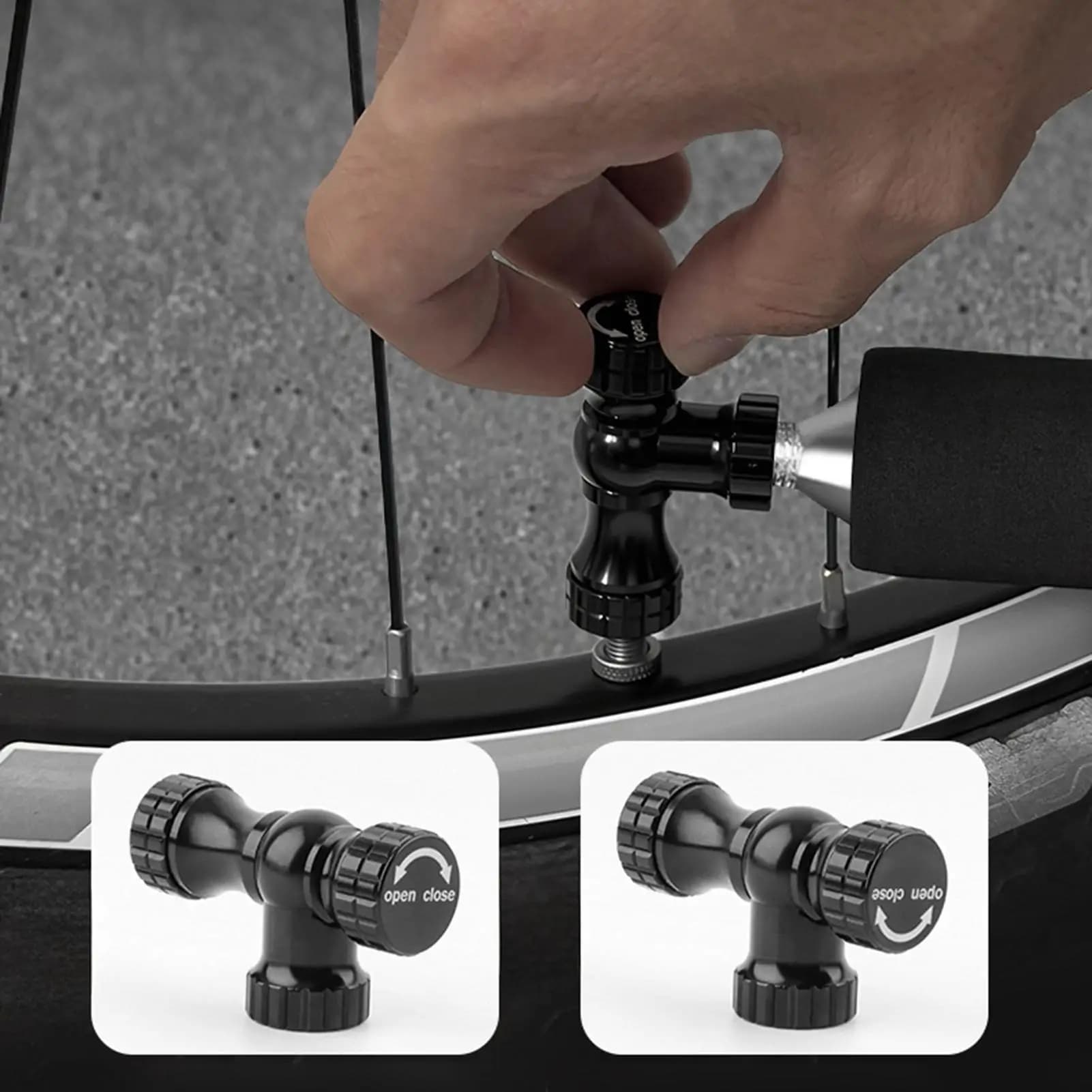 Bike Tire Pump Head Tight Fit Heavy-Duty Rapid Inflation Tool Mountain Bike Tire Inflator Head For Daily Commuting Race Prep