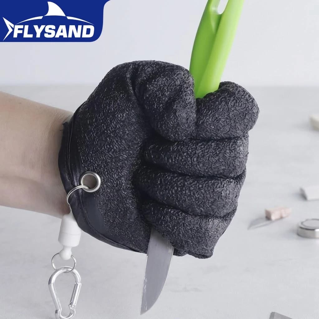Guanti in lattice da esterno con magneti, guanti da pesca antiscivolo, proteggono le mani dagli accessori per attrezzi da pesca che potrebbero irritare.