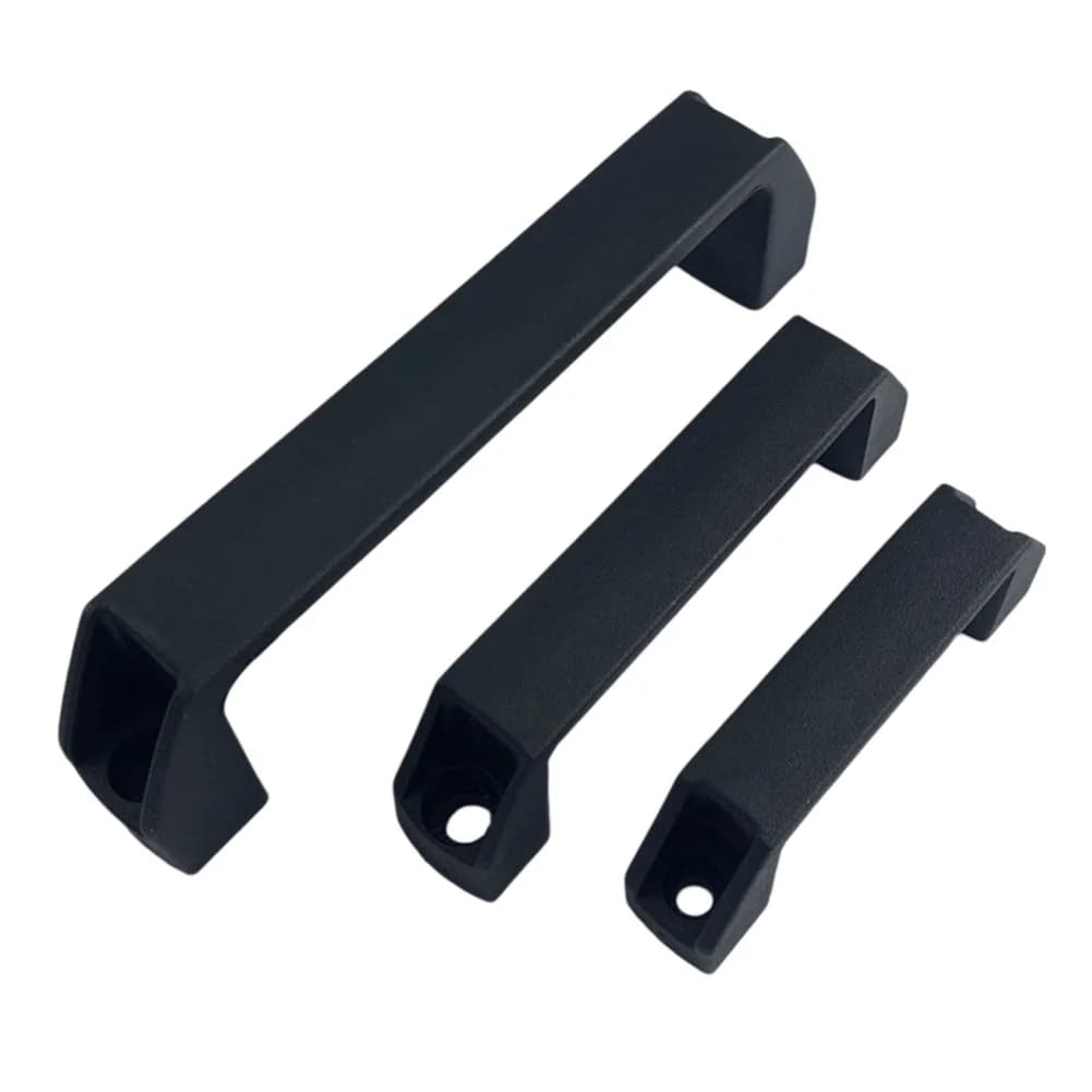 Maniglie per porte dell'armadio in nylon addensato da 2 pezzi Maniglie per armadi industriali in plastica nera Manopole per cassetti Accessori hardware per mobili