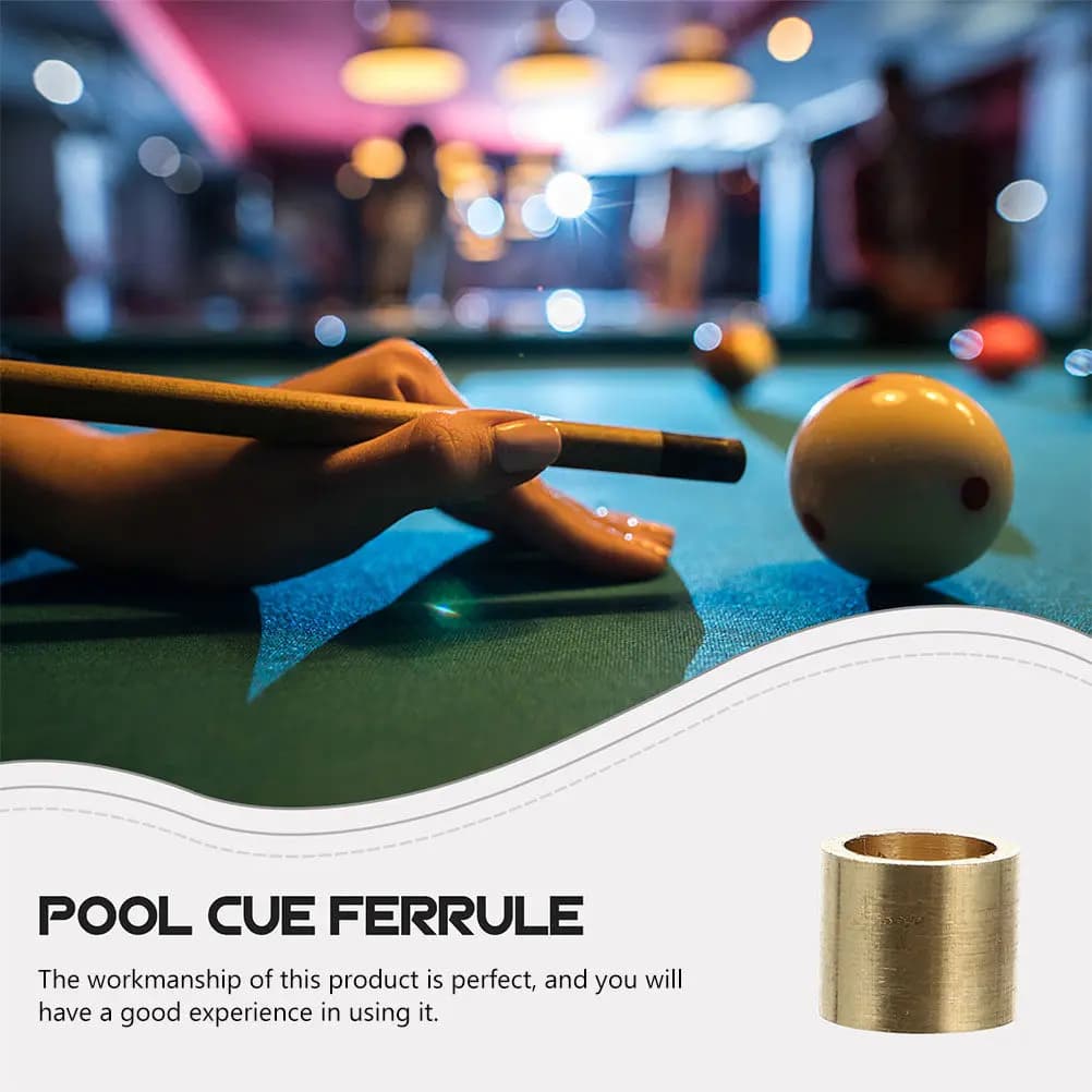 15 Pezzi Ferrule in Rame per Stecche da Biliardo, Accessori di Ricambio per Snooker e Biliardo, per un Controllo Preciso della Palla e Facile Installazione
