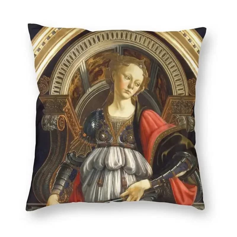 Sandro Botticelli Fortitude Italian Painter Sofa Cushion Cover Famous Painting Artist Throw Pillow Case Decor Home federa