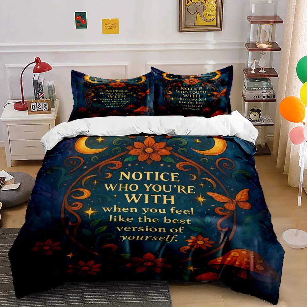 Set decorativo con motivo floreale per la casa, set di biancheria da letto morbido e confortevole, include 1 copripiumino e 2 federe, regalo