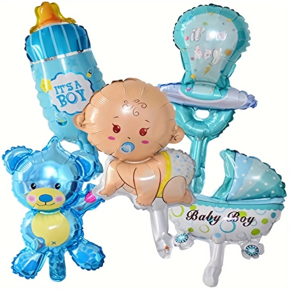 Kit Palloncini in Foil a Forma di Orsetto Cartone Animato per Neonati, Decorazioni per Feste di Compleanno e Baby Shower, Regali per Bambini e Bambine